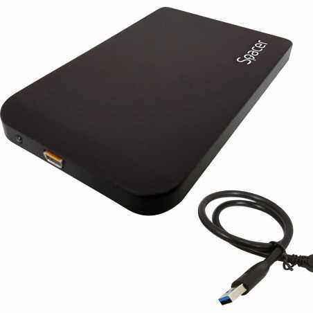 RACK extern SPACER- pt HDD/SSD- 2.5 inch- S-ATA- interfata PC USB 3.0- aluminiu- negru- SPR-25611 45503295)