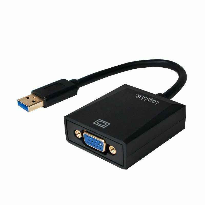 CABLU video LOGILINK- adaptor USB 3.0T) la VGAM)- 10cm- rezolutie maxima Full HD1920 x 1080) la 60 Hz- negru- UA0231i)