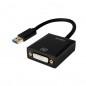 CABLU video LOGILINK- adaptor USB 3.0T) la DVI-I DLM)- 10cm- rezolutie maxima Full HD1920 x 1080) la 60 Hz- negru- UA0232i)