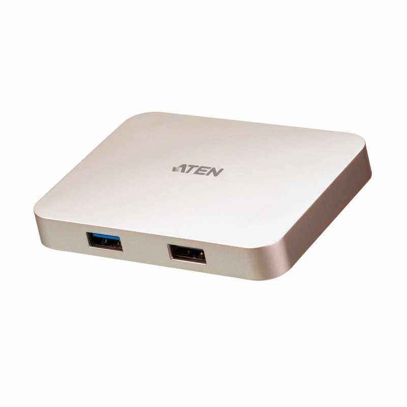 DOCKING Station ATEN universal- conectare PC USB Type C- USB 2.0 x 1- USB 3.1 x 1- porturi video HDMI x 1- fara port retea- NB 6