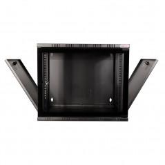 CABINET 19 LOGILINK 12U- fixare pe perete- Flatpackdezasamblat)- Black- 589h) x 540w) x 400d) mm- usa sticla cu blocare- otel