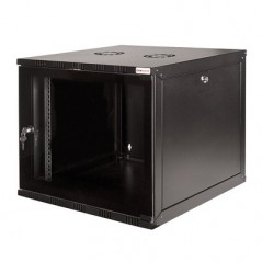 CABINET 19 LOGILINK 12U- fixare pe perete- Flatpackdezasamblat)- Black- 589h) x 540w) x 550d) mm- usa sticla cu blocare- otel