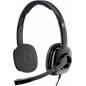 CASTI Logitech- H151- cu fir- standard- utilizare multimedia- call center- microfon pe brat- conectare prin Jack 3.5 mm- negru-