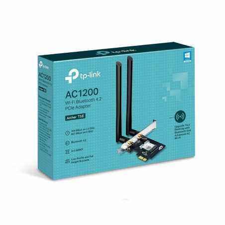 ADAPTOR RETEA TP-LINK AC1200- intern wireless 2.4 GHz - 5 GHz- PCI-E- port- 1200 Mbps- antena externa x 2- Archer T5E