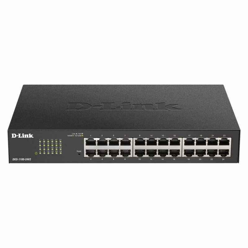 SWITCH D-LINK SMART 24 porturi Gigabit carcasa metalica- rackabil- DGS-1100-24V2 timbru verde 1.5 lei)