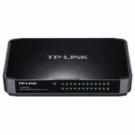 SWITCH TP-LINK 24 porturi 10/100Mbps- carcasa plastic TL-SF1024M timbru verde 1.5 lei)