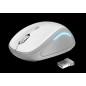 MOUSE TRUST- Yvi FX- PC sau NB- wireless- 2.4GHz- optic- 1600 dpi- butoane/scroll 4/1- iluminare- buton selectare viteza- alb- T