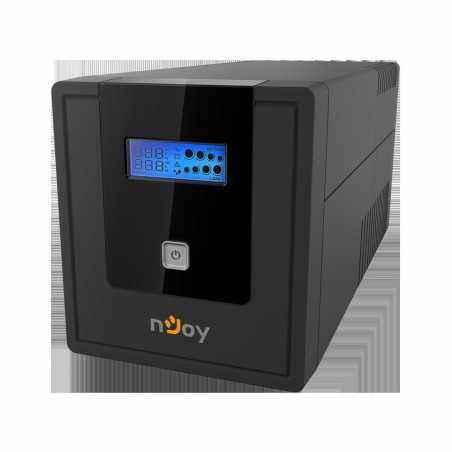 UPS NJOY- Cadu 1000- Line Int. cu management- mini tower- 1000VA/600W- AVR- Schuko x 2- 2 x baterie GP07122F- display LCD- back-