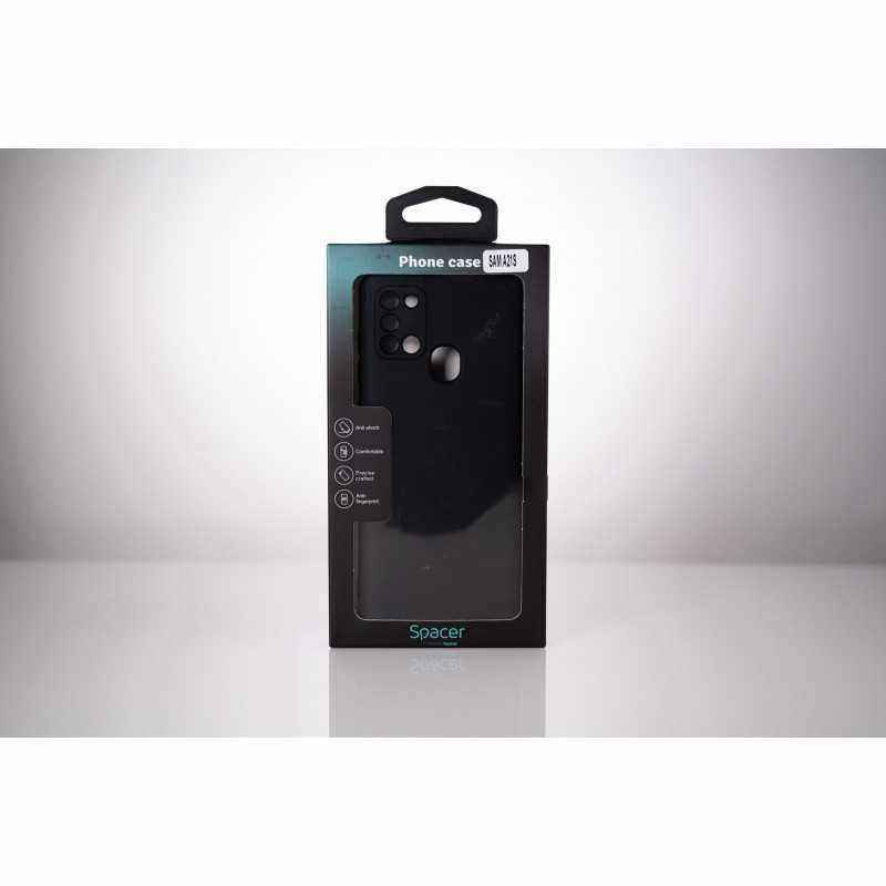 HUSA SMARTPHONE Spacer pentru Samsung Galaxy A21S- grosime 2mm- material flexibil silicon + interior cu microfibra- negru SPPC-S