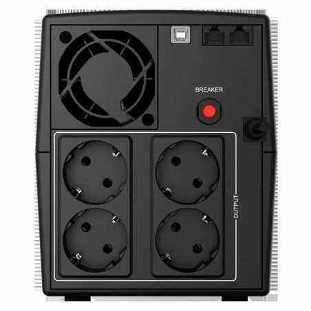 UPS NJOY- KEEN 1500- Line Int. cu management- tower- 1500VA/900W- AVR- Schuko x 4- 2 x baterie GP09122L- back-up 1 - 10 min.- UP