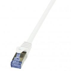 PATCH CORD S/FTP LOGILINK Cat6a- LSZH- cupru- 0.5 m- alb- AWG26- dublu ecranat CQ3021Si)