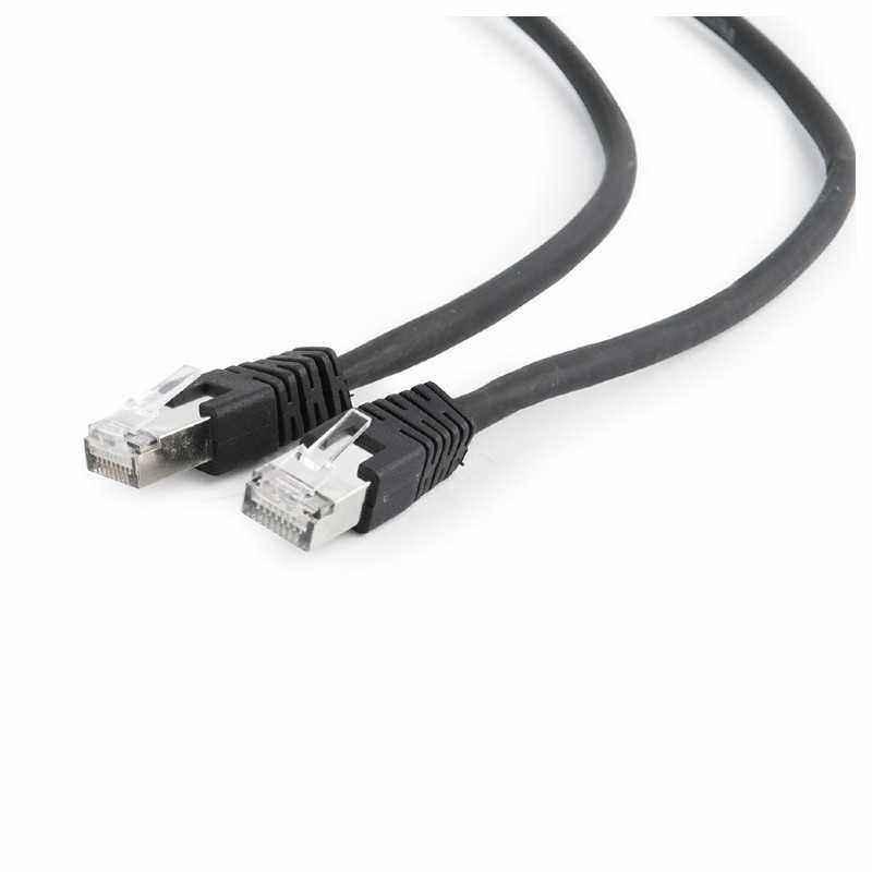PATCH CORD S/FTP GEMBIRD Cat6a- LSZH- cupru- 3 m- negru- AWG27- dublu ecranat PP6A-LSZHCU-BK-3M