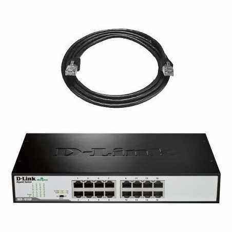 SWITCH D-LINK 16 porturi Gigabit. carcasa metalica- DGS-1016D timbru verde 1.5 lei)