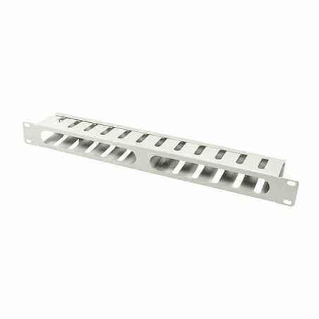 PANOU gestionare cabluri LOGILINK- tip masca orizontala perforata - masca orizontala cu capac detasabil- 19 inch- 1U- gri- ORCC0
