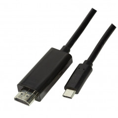 CABLU video LOGILINK- adaptor USB 3.1 Type-CT) la HDMIT)- 1.8m- rezolutie maxima 4K UHD3840 x 2160) la 60 Hz- negru- UA0329