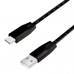 CABLU alimentare si date LOGILINK- pt. smartphone- USB 2.0T) la USB 2.0 Type-CT)- 1m- premium- cablu cu marcaj metric- negru- CU