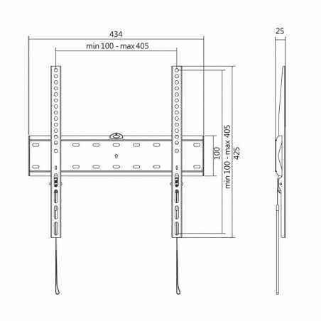 SUPORT de perete LOGILINK- pt 1 TV/monitor plat- diag. max 55 inch- fix- max 40 Kg- BP0013