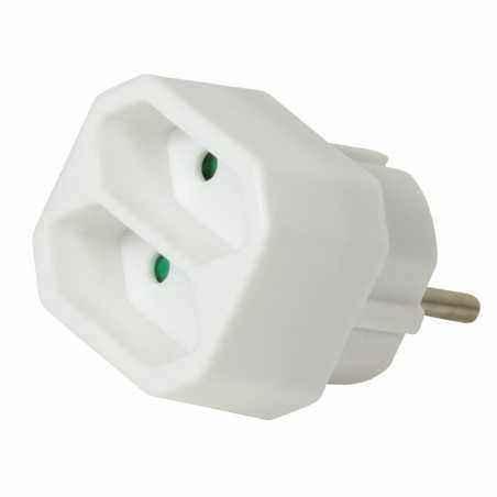 PRELUNGITOR LOGILINK- Euro skt x 2- conectare prin SchukoT)- nespecificat- fara protectie- alb- LPS218)