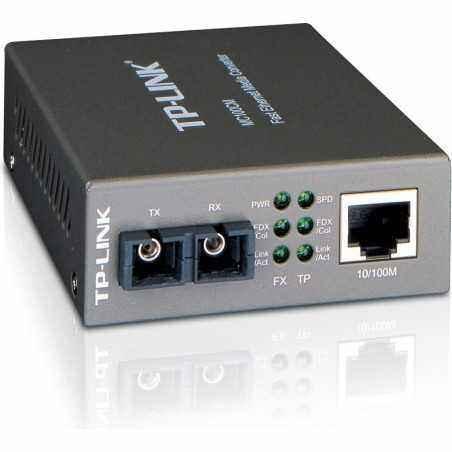 MEDIA CONVERTOR TP-LINK RJ45 10/100M la fibra SC multi-mode 100M- Full-duplex- pana la 2Km- montabil in sasiu MC100CM