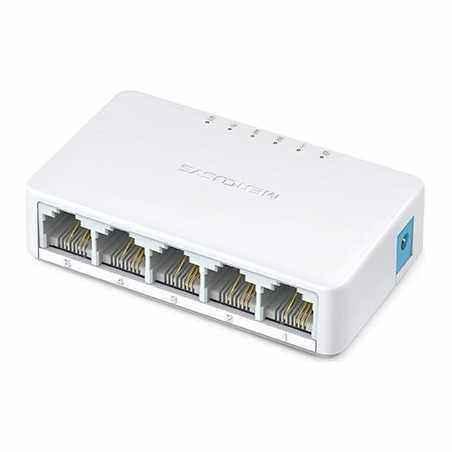 SWITCH MERCUSYS- 10/100 x 5- unmanaged- carcasa plastic- MS105 timbru verde 1.5 lei)