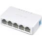 SWITCH MERCUSYS- 10/100 x 5- unmanaged- carcasa plastic- MS105 timbru verde 1.5 lei)
