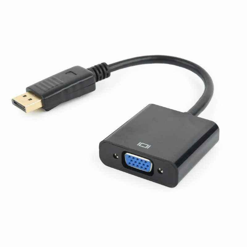 CABLU video GEMBIRD- adaptor DisplayPortT) la VGAM)- 10cm- rezolutie maxima Full HD1920 x 1080) la 60Hz- negru- A-DPM-VGAF-02i)