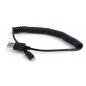 CABLU alimentare si date GEMBIRD- pt. smartphone- USB 2.0T) la LightningT)- 1.5m- spiralat- negru- CC-LMAM-1.5Mi)