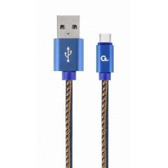 CABLU alimentare si date GEMBIRD- pt. smartphone- USB 2.0T) la USB 2.0 Type-CT)- 1m- premium- conectori auriti- cablu cu implet
