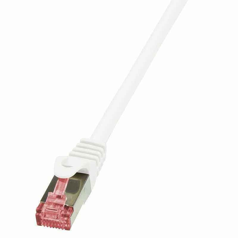PATCH CORD S/FTP LOGILINK Cat6- LSZH- cupru- 0.25 m- alb- AWG27- dublu ecranat CQ2011Si)