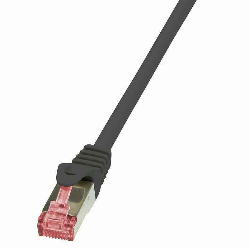PATCH CORD S/FTP LOGILINK Cat6- LSZH- cupru- 2 m- negru- AWG27- dublu ecranat CQ2053Si)