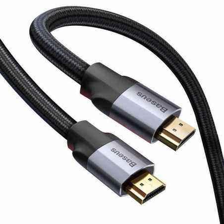 CABLU video Baseus Enjoyment- HDMIT) la HDMIT)- rezolutie maxima 4K UHD3840 x 2160) la 60 Hz- conectori auriti- brodat- 3m- gri