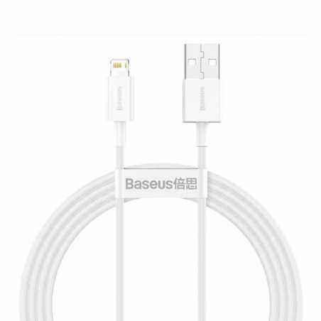 CABLU alimentare si date Baseus Superior- Fast Charging Data Cable pt. smartphone- USB la Lightning Iphone 2.4A- 1.5m- alb CALYS
