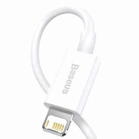 CABLU alimentare si date Baseus Superior- Fast Charging Data Cable pt. smartphone- USB la Lightning Iphone 2.4A- 1.5m- alb CALYS