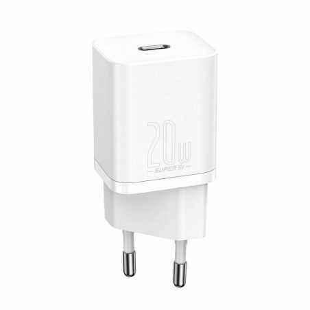 INCARCATOR retea Baseus Super Si- Quick Charge 20W- 1 x USB Type-C 5V/3A max- include cablu USB Type-C la Lightning Iphone 1m- a