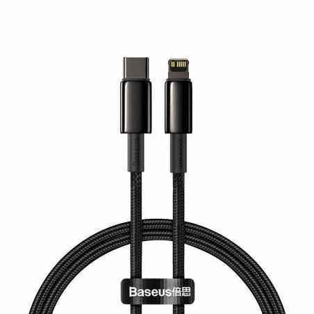 CABLU alimentare si date Baseus Tungsten Gold- Fast Charging Data Cable pt. smartphone- USB la Lightning Iphone 20W- brodat- 2m-