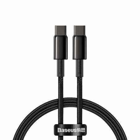 CABLU alimentare si date Baseus Tungsten Gold- Fast Charging Data Cable pt. smartphone- USB Type-C la USB Type-C 100W- brodat- 1