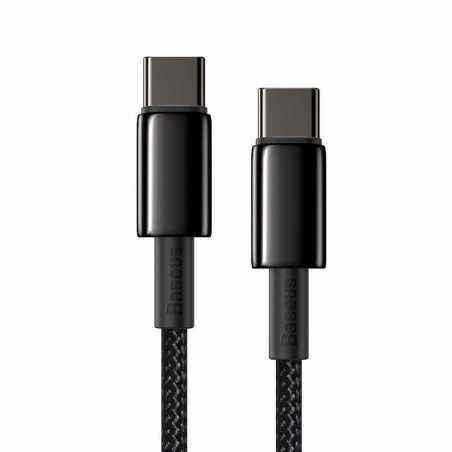 CABLU alimentare si date Baseus Tungsten Gold- Fast Charging Data Cable pt. smartphone- USB Type-C la USB Type-C 100W- brodat- 1