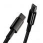 CABLU alimentare si date Baseus Tungsten Gold- Fast Charging Data Cable pt. smartphone- USB Type-C la USB Type-C 100W- brodat- 1