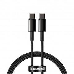 CABLU alimentare si date Baseus Tungsten Gold- Fast Charging Data Cable pt. smartphone- USB Type-C la USB Type-C 100W- brodat- 2