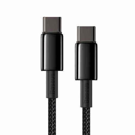 CABLU alimentare si date Baseus Tungsten Gold- Fast Charging Data Cable pt. smartphone- USB Type-C la USB Type-C 100W- brodat- 2