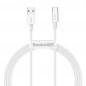 CABLU alimentare si date Baseus Superior- Fast Charging Data Cable pt. smartphone- USB la USB Type-C 66W- 1m- alb CATYS-02 timbr