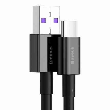 CABLU alimentare si date Baseus Superior- Fast Charging Data Cable pt. smartphone- USB la USB Type-C 66W- 2m- negru CATYS-A01i)