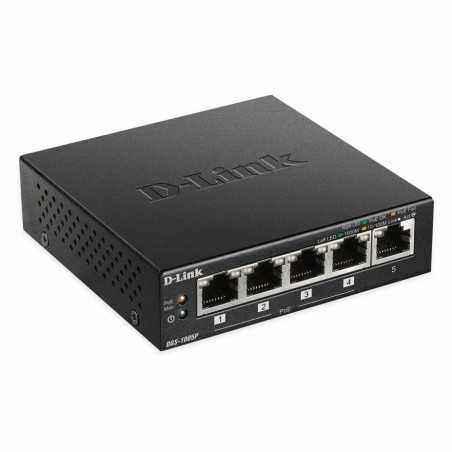 SWITCH D-LINK 5 porturi Gigabit- 4 porturi POE- carcasa metal. DGS-1005P(include timbru verde 1.5 lei)
