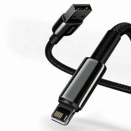 CABLU alimentare si date Baseus Tungsten Gold- Fast Charging Data Cable pt. smartphone- USB la Lightning Iphone 2.4A- brodat- 1m