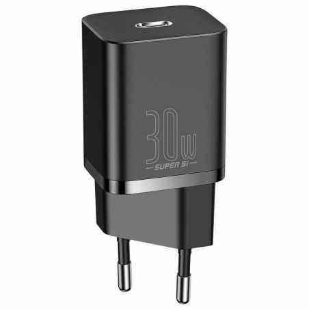 INCARCATOR retea Baseus Super Si- Quick Charge 30W- 1 x USB Type-C 5V/3A si 1 x USB 5V/3A- negru CCSUP-J01 TV 0.8lei)