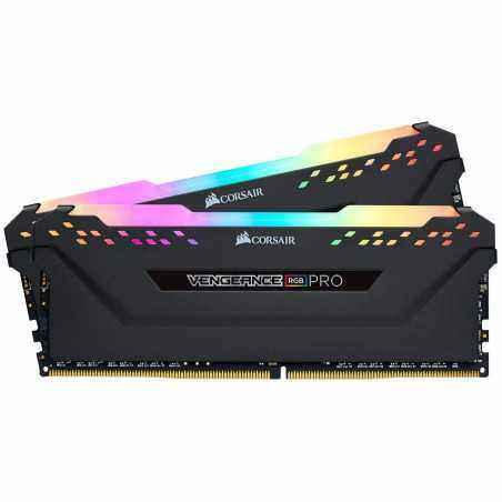 Memorii CORSAIR DDR4 16 GB- frecventa 3200 MHz- 8 GB x 2 module- radiator- iluminare RGB- CMW16GX4M2C3200C16
