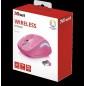 MOUSE TRUST- Yvi FX- PC sau NB- wireless- 2.4GHz- optic- 1600 dpi- butoane/scroll 4/1- iluminare- buton selectare viteza- roz- T