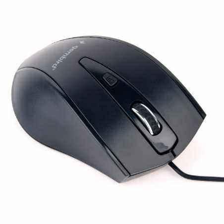 MOUSE GEMBIRD- PC sau NB- cu fir- USB- optic- 1200 dpi- butoane/scroll 4/1- - negru- MUS-4B-02 TV 0.18lei)