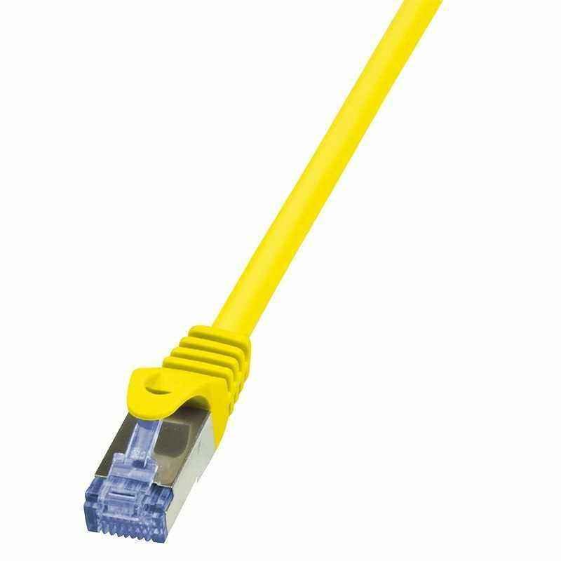 PATCH CORD S/FTP LOGILINK Cat6a- LSZH- cupru- 0.5 m- galben- AWG26- dublu ecranat CQ3027Si)