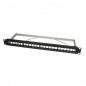 KEYSTONE PANEL LOGILINK- 1U pentru rack 19- 24 Ports- shielded- black NK4042